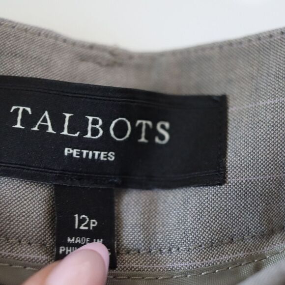 Talbots Gray Pine Stripe Women's Trousers 12 Petite - Picture 10 of 12